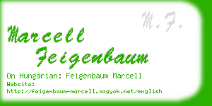 marcell feigenbaum business card